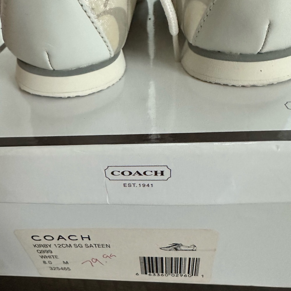 Coach Cream and Gray Sneakers